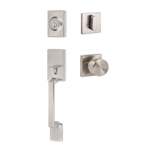 Sure-Loc Hardware Sure-Loc Hardware Stockholm Handleset, Bergen Round Handset Trim, Satin Nickel SH507-R-BG-RD 15 - main